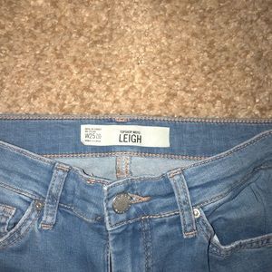 Topshop Leigh blue ripped jeans